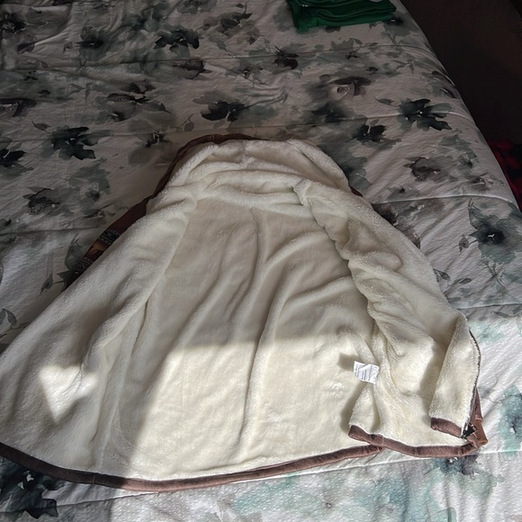 NEW Men's Autumn/Winter Hooded Sweatshirt White Polar Fleece Jacket - Picture 4 of 8